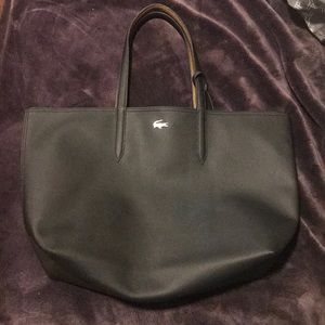 Lacoste Black Shopper Tote Bag